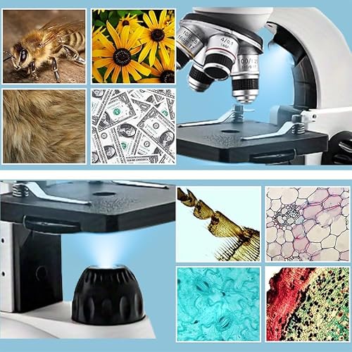 sino optical student microscope white