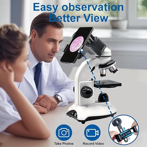 sino optical microscope with phone holder