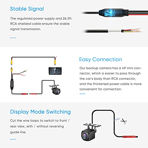 Backup camera wiring and RCA connector