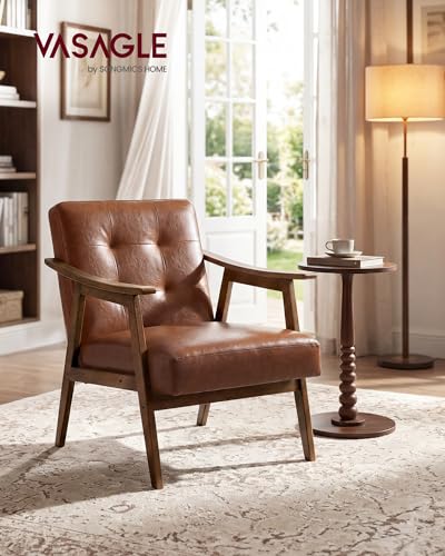 Side profile of VASAGLE mid-century chair