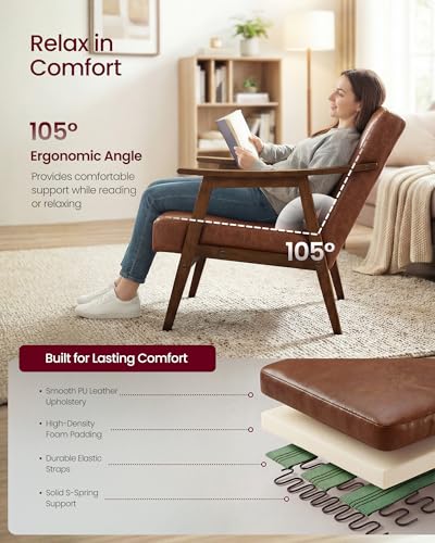 Accent chair splayed legs and frame