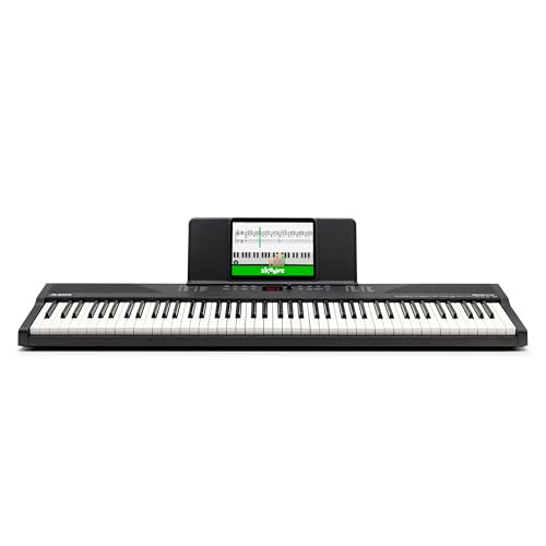 Close up of 88-key piano style keyboard