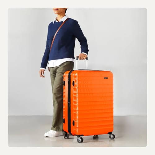 Basics hardshell luggage expandable zipper detail