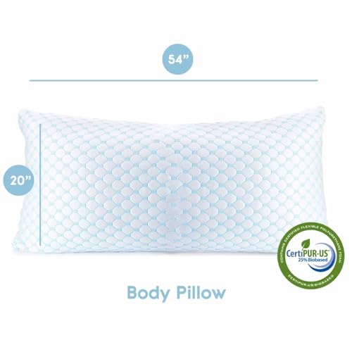 Nestl Cooling Body Pillow shredded memory foam fill