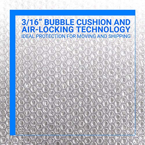 Bubble wrap rolls with fragile stickers