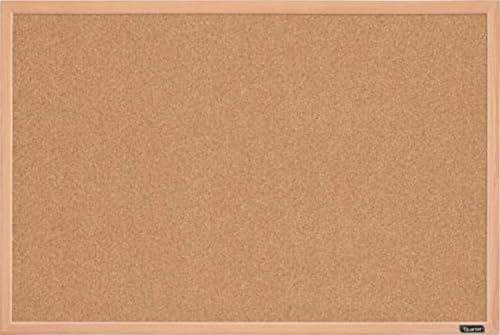 Quartet 23 x 35 cork board with oak frame