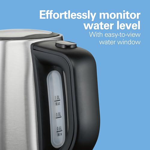 Electric tea kettle with automatic shutoff