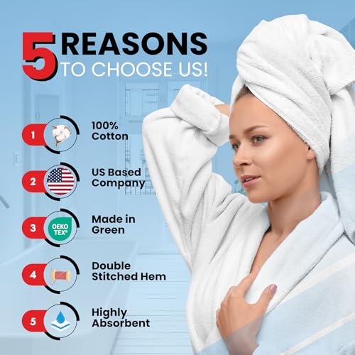 Two folded white bath towels