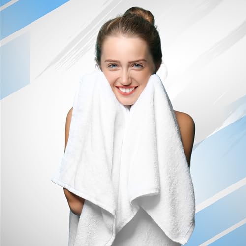 Double stitched edge detail on white towel