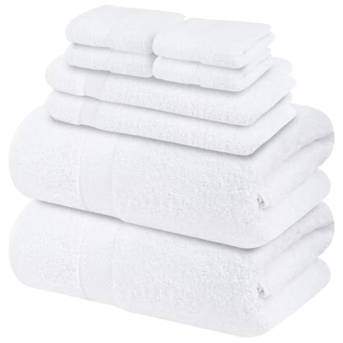 Brilliant white towel set for bathroom