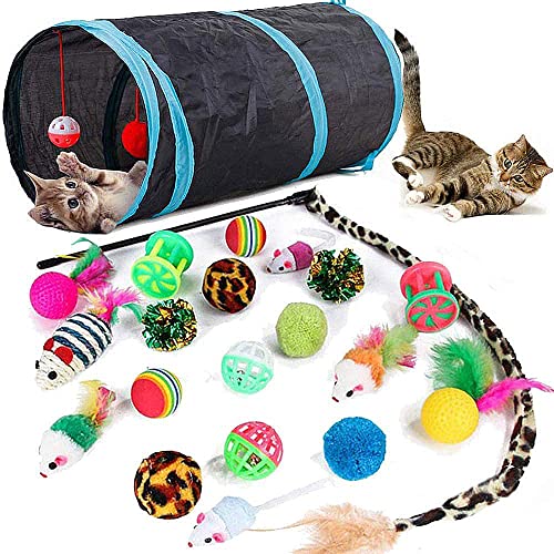 Speedy Panther 21 Pcs Cat Toy Set black