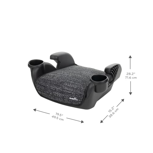 Evenflo GoTime Static Black booster in a vehicle
