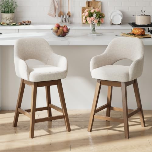 smartue swivel bar stools set of 2