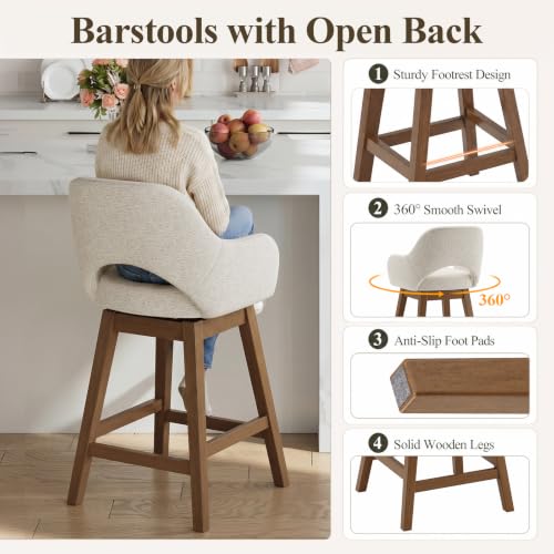 smartue swivel bar stools with arms