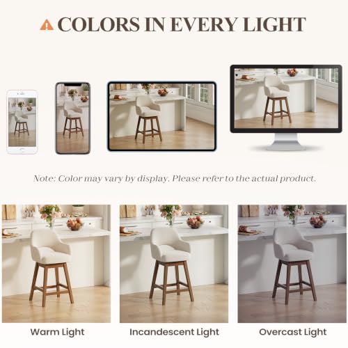 smartue beige counter height stool