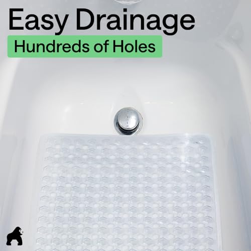 Flexible material of the clear shower mat
