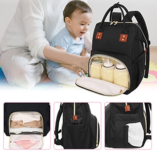 Femuar diaper bag with stroller hooks
