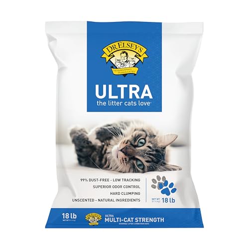 Dr. Elsey's Ultra Unscented Clumping Clay Cat Litter 18 lb bag front view