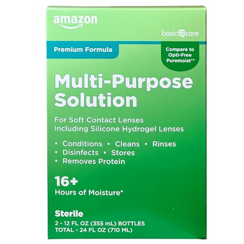 Basic Care contact solution bottles side by side