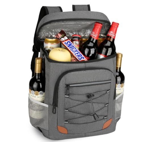 AMNOW 32L gray insulated backpack cooler