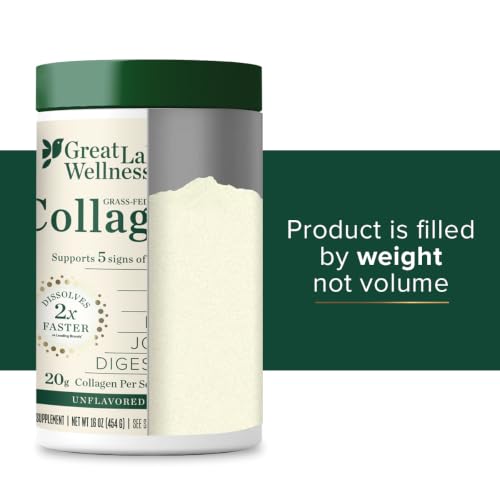 Collagen powder mixed into a glass of water