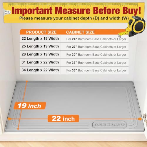 Waterproof silicone cabinet liner surface