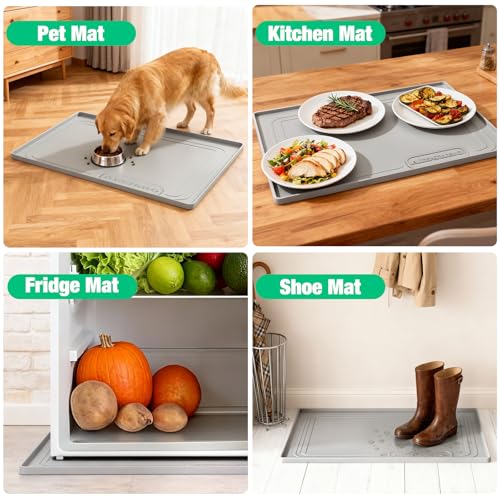 Cleaning supplies on silicone mat