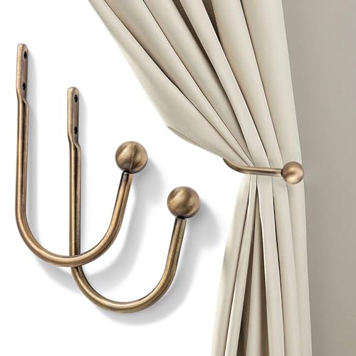 SIXZOONM Antique Brass Curtain Holdback set