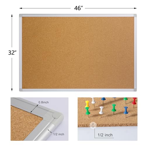 Bulletin board mounted on a wall with notes