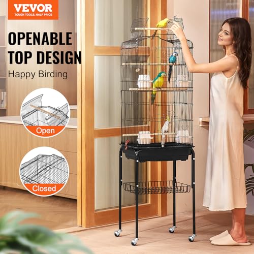 VEVOR parrot bird cage with open top