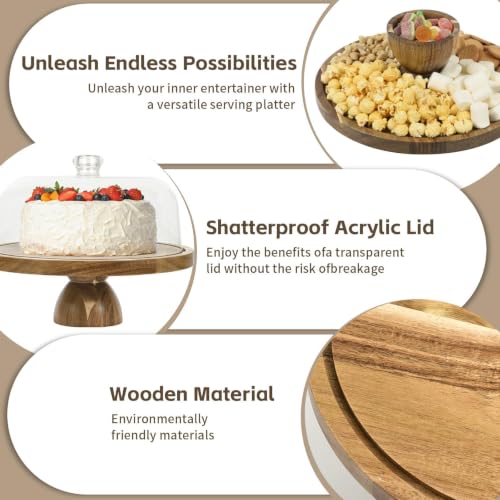 Clear acrylic dome cover for cake stand