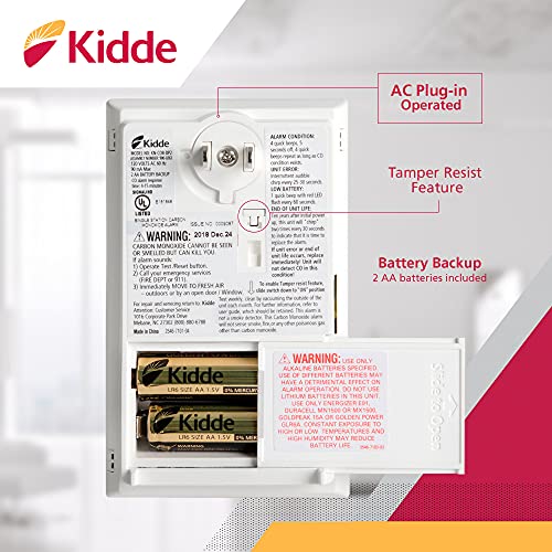 Kidde detector plugged into a standard wall outlet