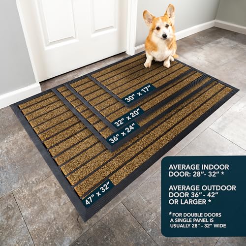 bright brown door mat rectangular shape