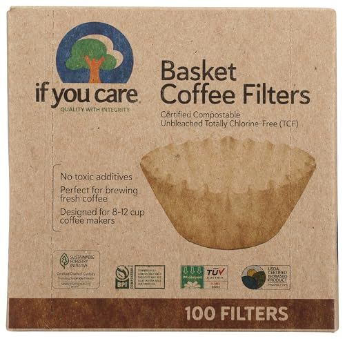 If You Care Coffee Filter Baskets 100 Count Brown