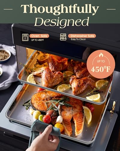 Set of two 18 x 13 inch kitchen pans