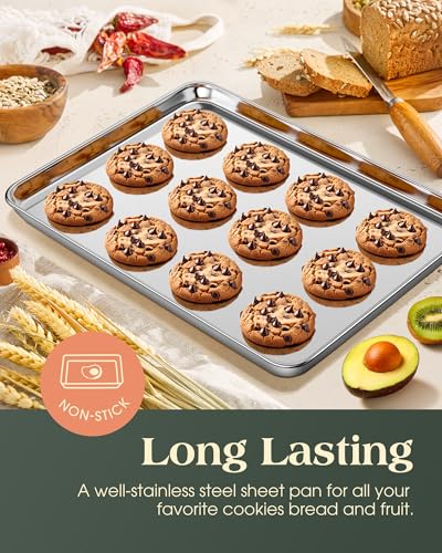 Durable stainless steel pans for roasting