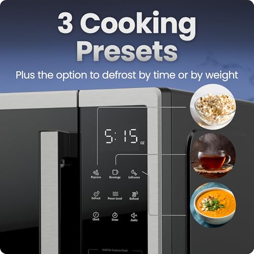 Stainless steel Chefman 1000W microwave