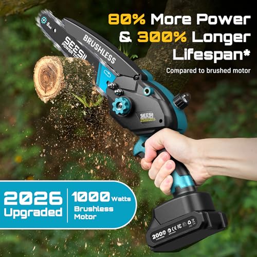 Seesii chainsaw with 6 inch bar attached