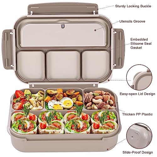 Included fork spoon and sauce jar for bento box