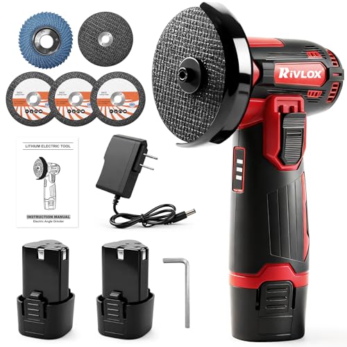 Rivlox Cordless Angle Grinder Kit red model