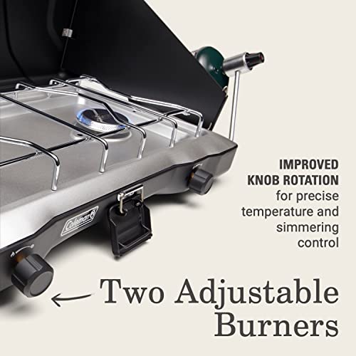Coleman Triton stove showing chrome-plated grate