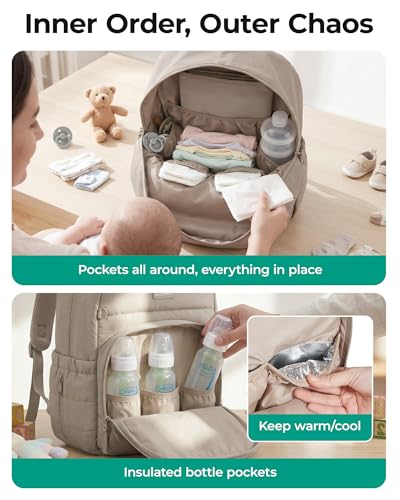 Insulated pockets on BAGSMART baby bag
