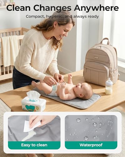 Side view of BAGSMART diaper bag backpack