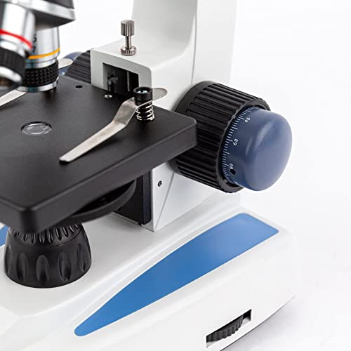 Microscope LED illumination and focus knobs