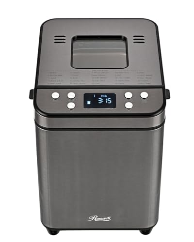 Full view of the compact gray bread maker machine
