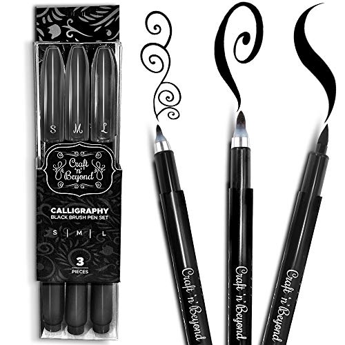 Craft 'n' Beyond Calligraphy Brush Pens 3-pack set