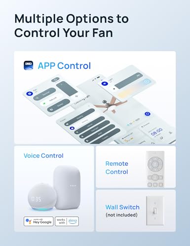 Side profile of DREO smart ceiling fan
