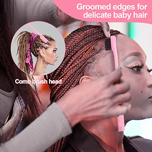 Soft nylon bristle hair brush for edges