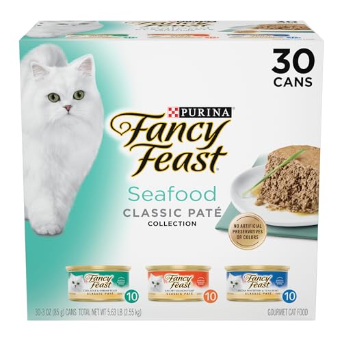 Fancy Feast Seafood Classic Pate 30-Pack box