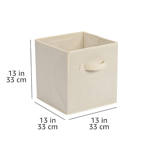 Collapsible fabric cube folded flat for storage